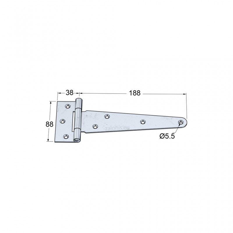 T-TYPE HINGE 175 / GALVANIZED T-TYPE HINGES